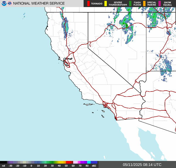 Weather radar map