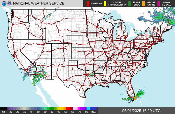 Weather radar map