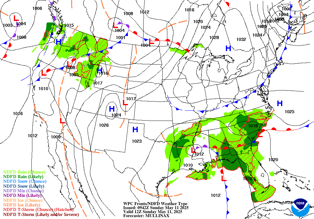 Weather radar map